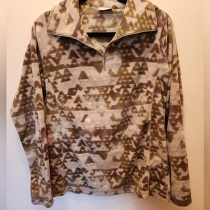 Columbia Womens Quarter Zip Fleece Pullover Size L